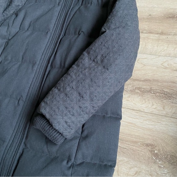 Tory Burch Sasha parka down fill wool quilted winter coat real fur trim - Picture 6 of 16